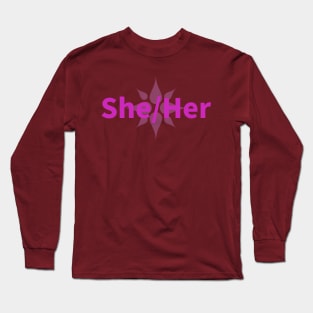 she/her flower Long Sleeve T-Shirt